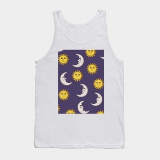 Moon and Sun pattern Tank Top